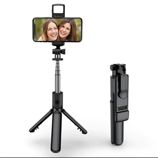 Selfie Stick Tripod R1S Bluetooth Remote Control Tripod Selfie Stick New Model with Wireless Remote Shutter Compatible with All Cell Phones - R1